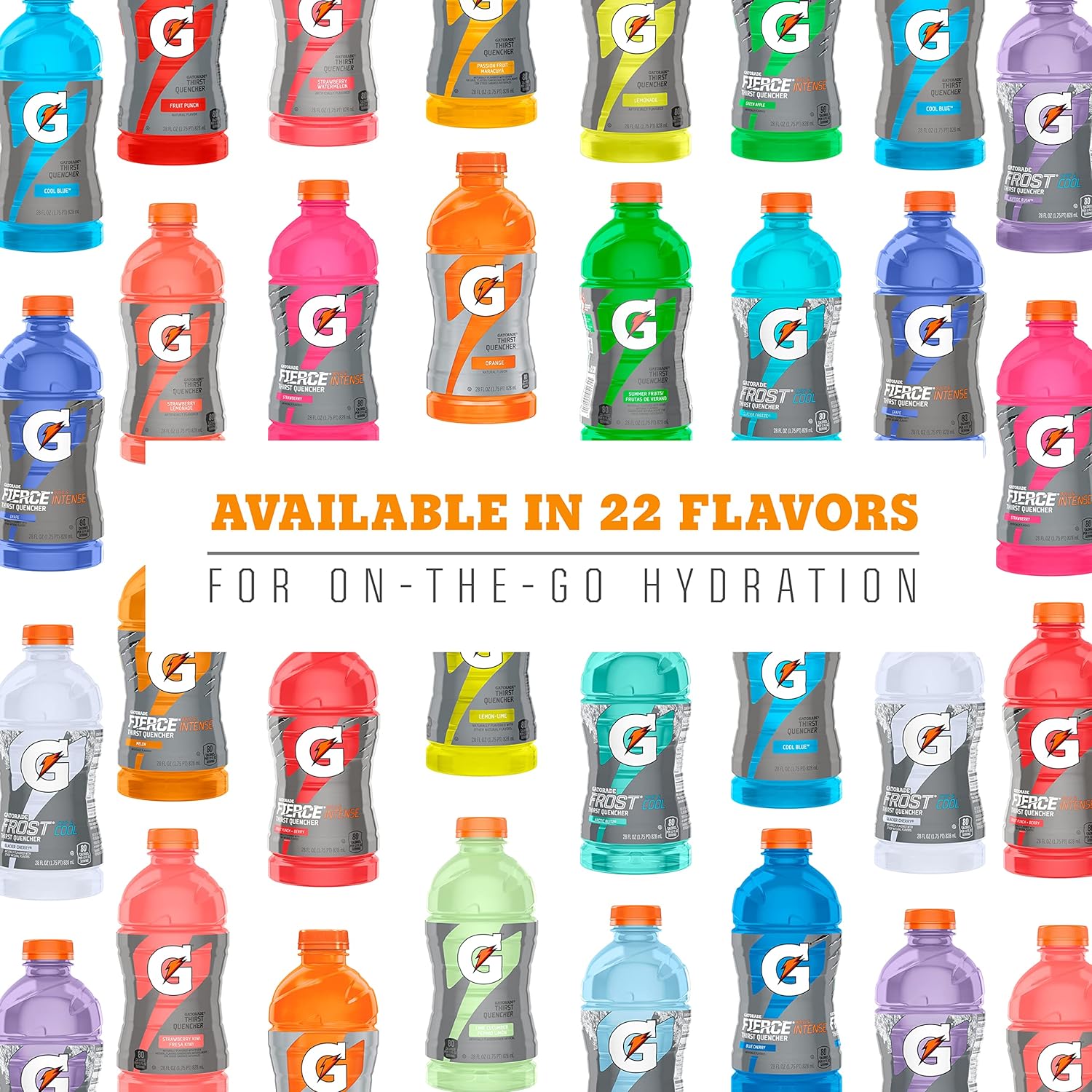 Gatorade Original Thirst Quencher 3-Flavor Frost Variety Pack, 20 Fl Ounce - Pack of 12 - Image 6